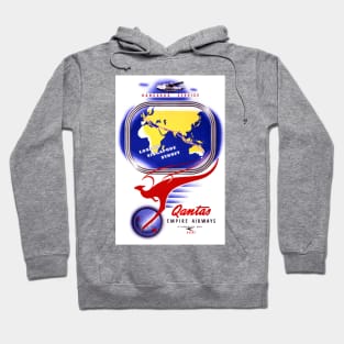 Vintage Travel Poster Kangaroo Service Australia Hoodie